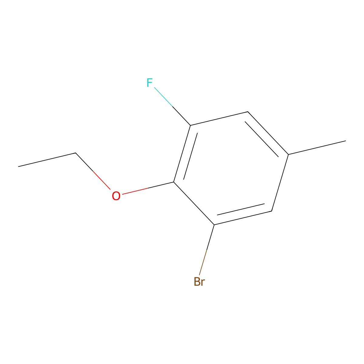 1-Bromo-2-ethoxy-3-fluoro-5-methylbenzene molecular structure, CAS 2383822-85-1