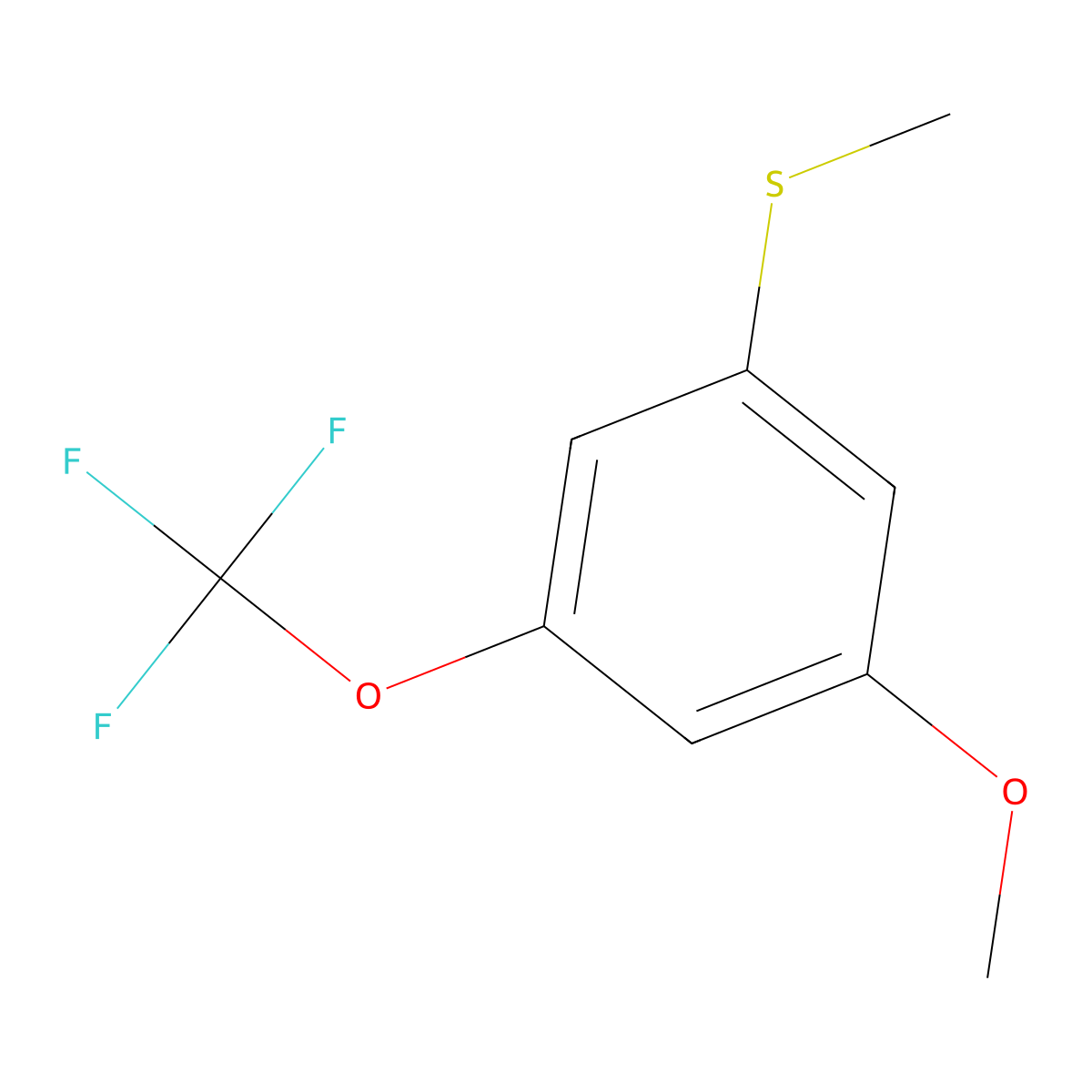 (3-Methoxy-5-(trifluoromethoxy)phenyl)(methyl)sulfane molecular structure, CAS 2383828-11-1