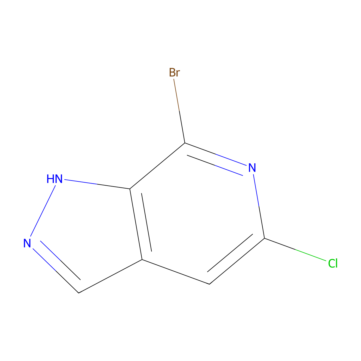 7-Bromo-5-chloro-1H-pyrazolo[3,4-c]pyridine molecular structure, CAS 2383835-96-7