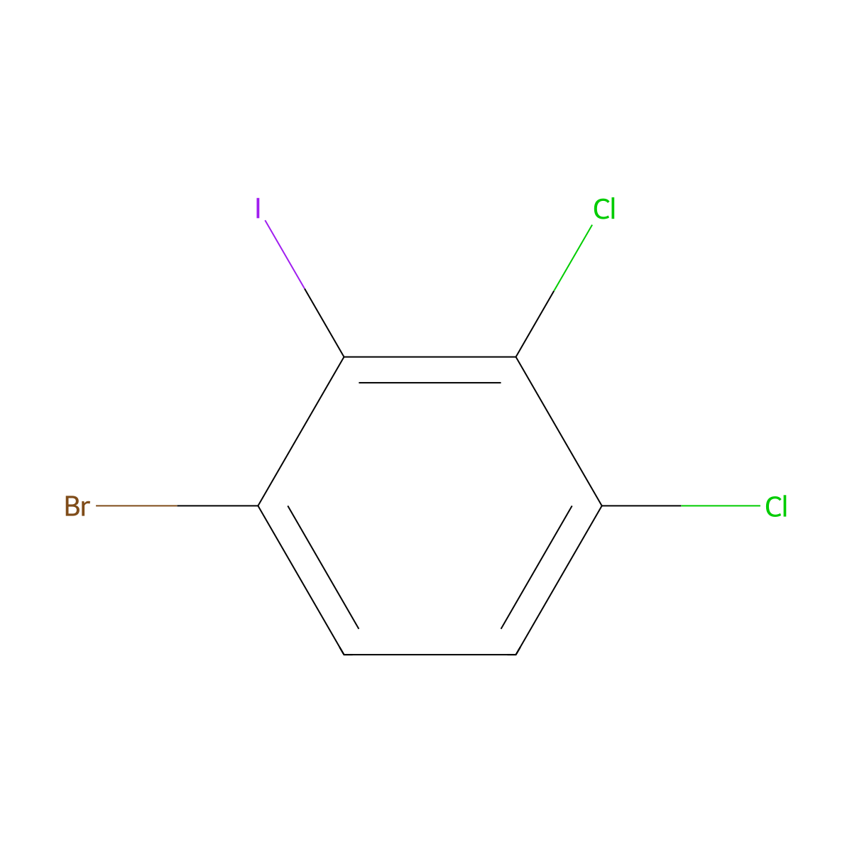 1-Bromo-3,4-dichloro-2-iodobenzene molecular structure, CAS 2383852-97-7