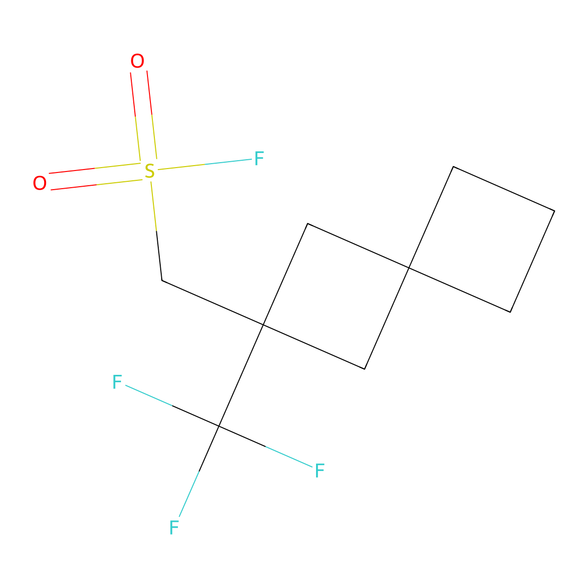 [2-(Trifluoromethyl)spiro[3.3]heptan-2-yl]methanesulfonyl fluoride molecular structure, CAS 2383853-73-2