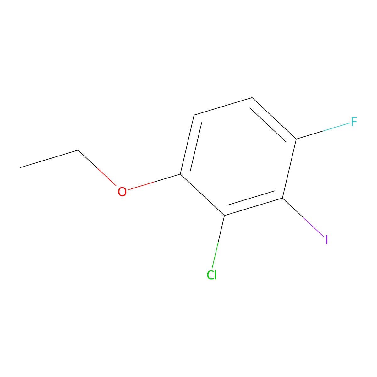 2-Chloro-1-ethoxy-4-fluoro-3-iodobenZene molecular structure, CAS 2383865-35-6