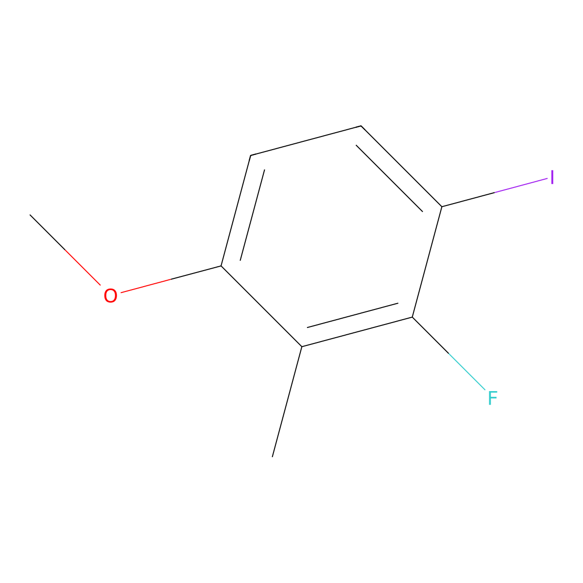 2-Fluoro-1-iodo-4-methoxy-3-methylbenzene molecular structure, CAS 2383865-68-5
