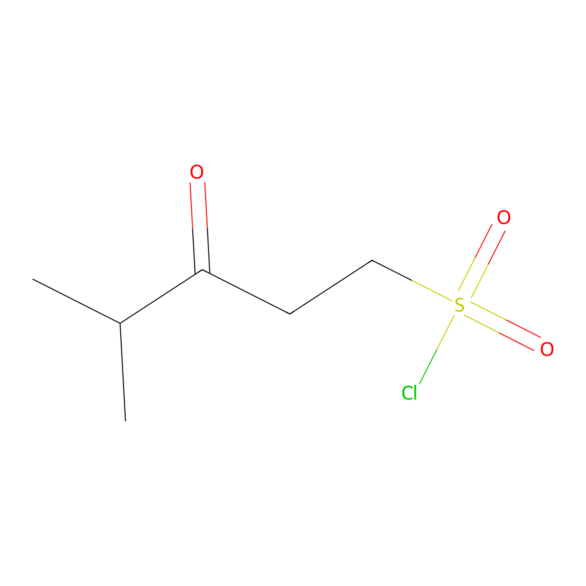 4-Methyl-3-oxopentane-1-sulfonyl chloride molecular structure, CAS 2383880-49-5