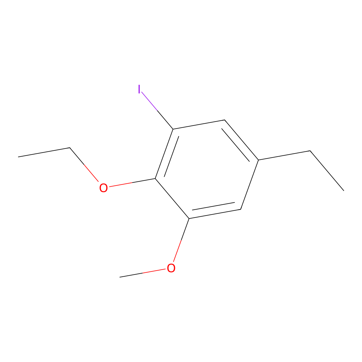 2-Ethoxy-5-ethyl-1-iodo-3-methoxybenzene molecular structure, CAS 2383883-08-5