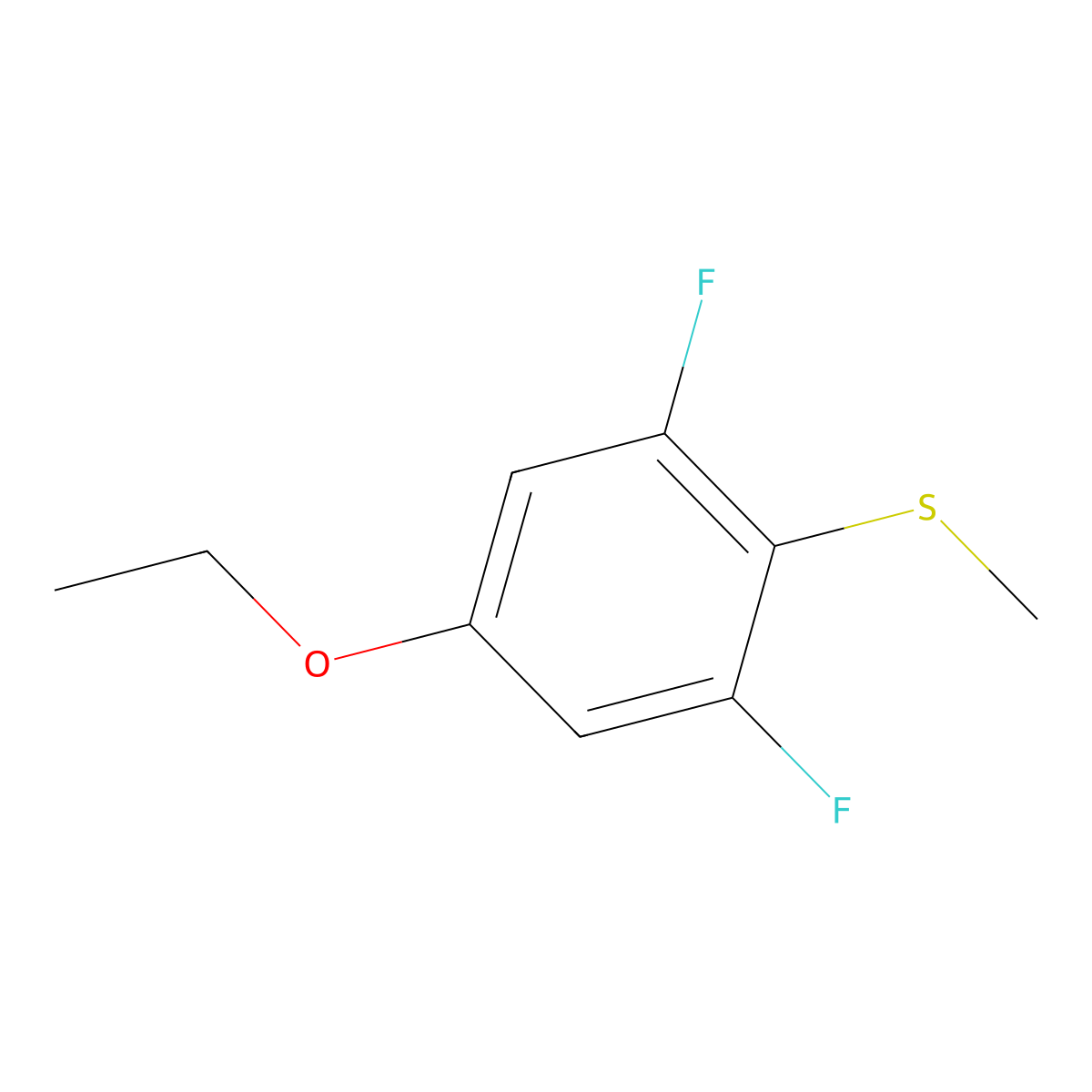 (4-Ethoxy-2,6-difluorophenyl)(methyl)sulfane molecular structure, CAS 2383893-49-8