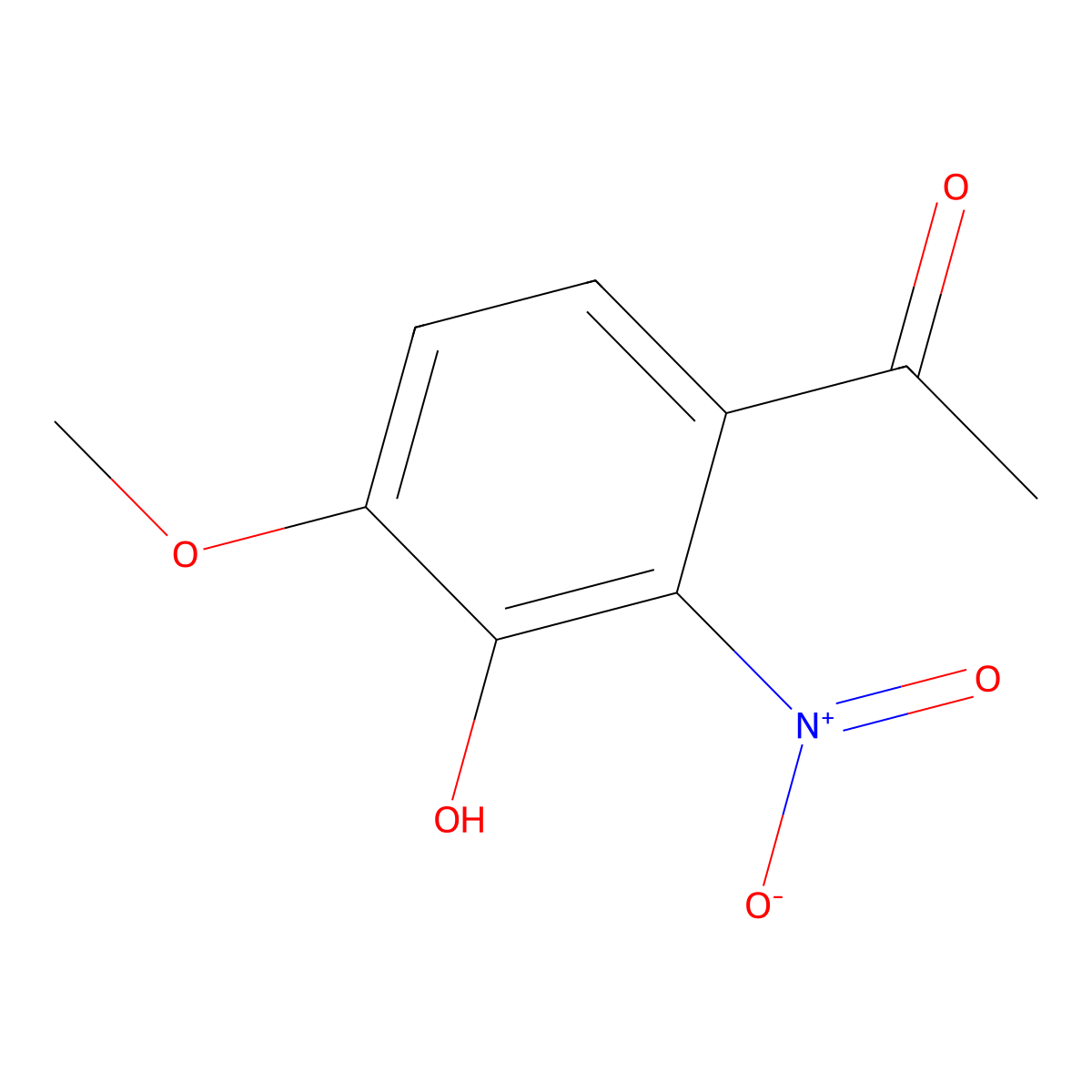 Acetylmononitroguajacol molecular structure, CAS 2383894-99-1
