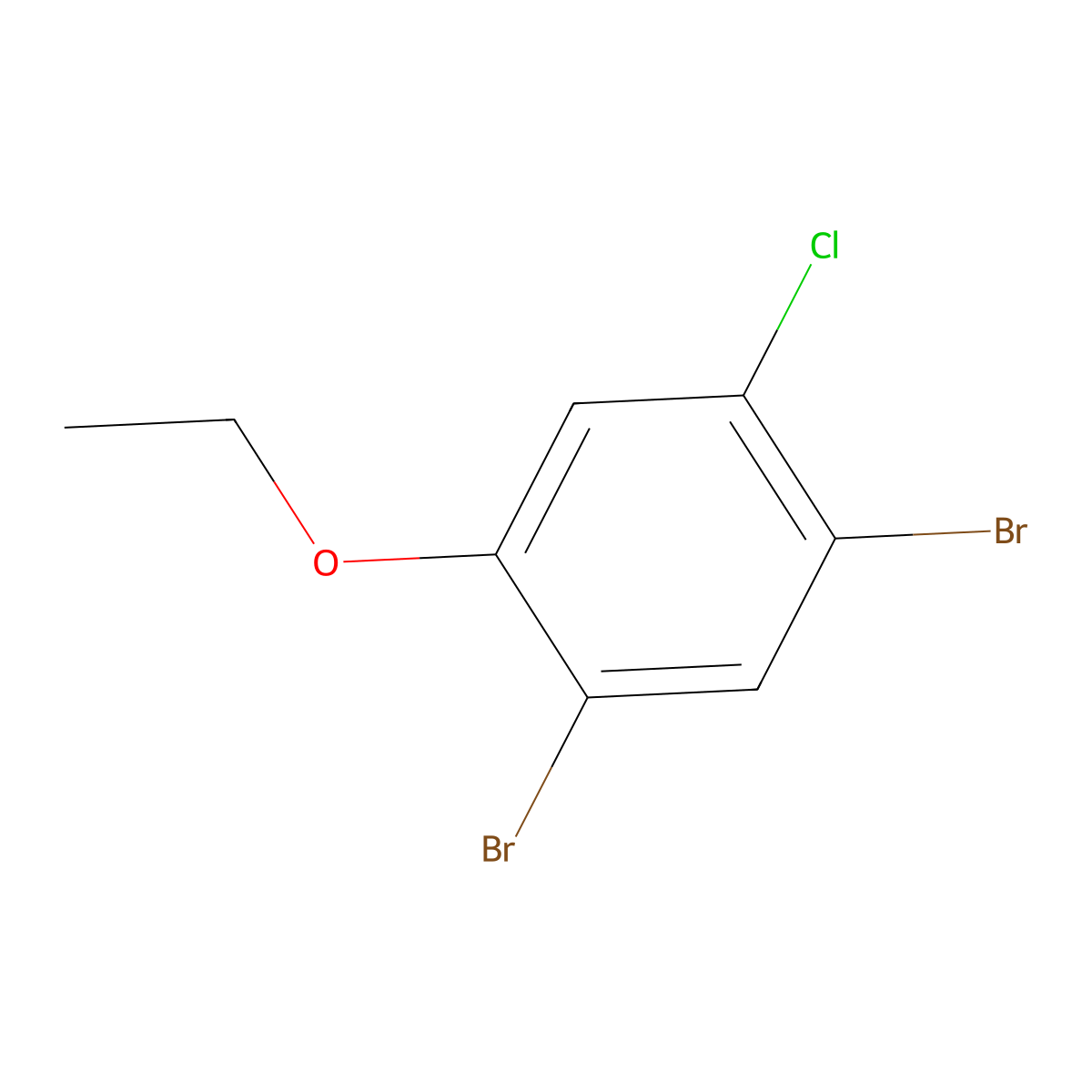 1,5-Dibromo-2-chloro-4-ethoxybenzene molecular structure, CAS 2383910-79-8