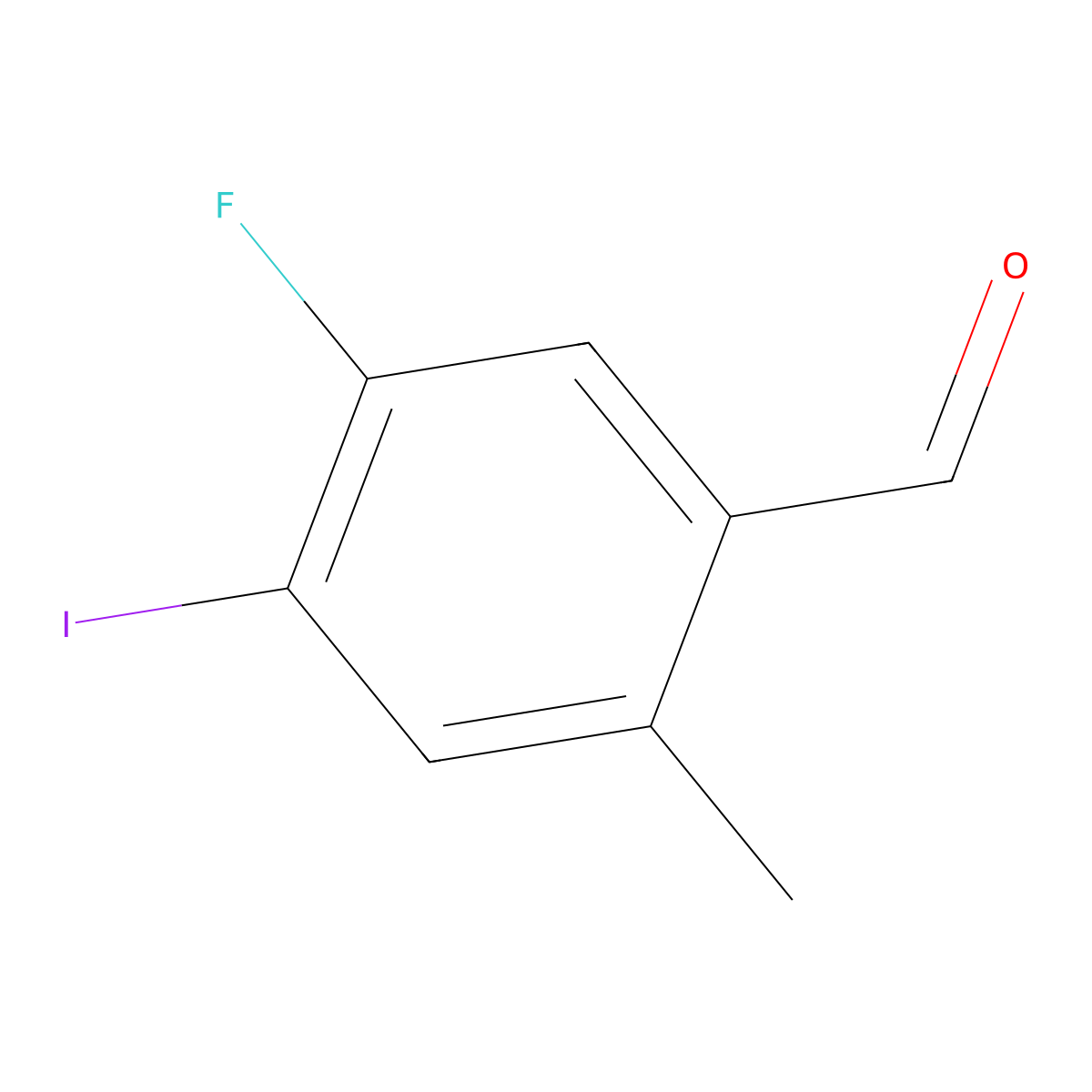 5-Fluoro-4-iodo-2-methylbenzaldehyde molecular structure, CAS 2383912-55-6