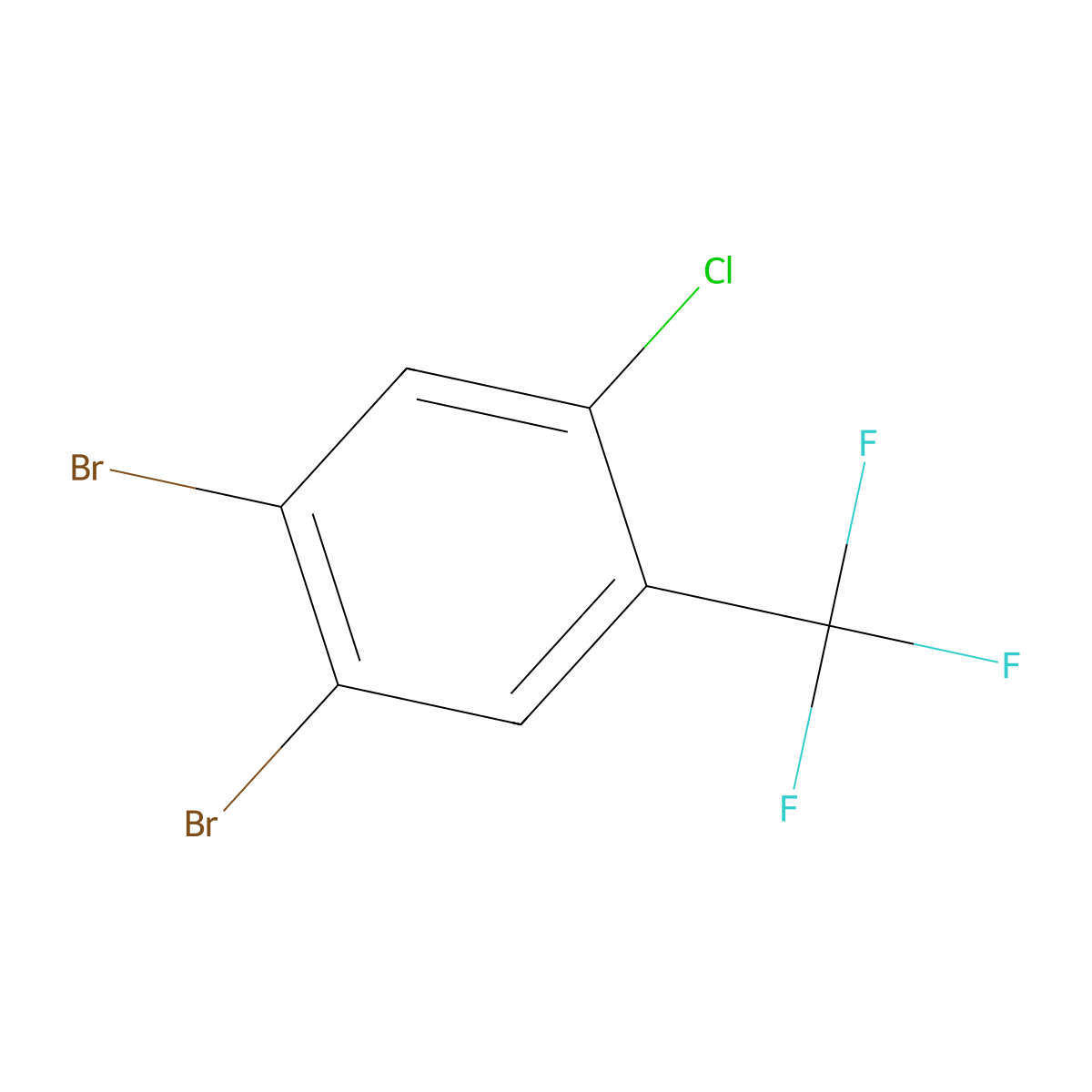 1,2-Dibromo-4-chloro-5-(trifluoromethyl)benzene molecular structure, CAS 2383914-72-3