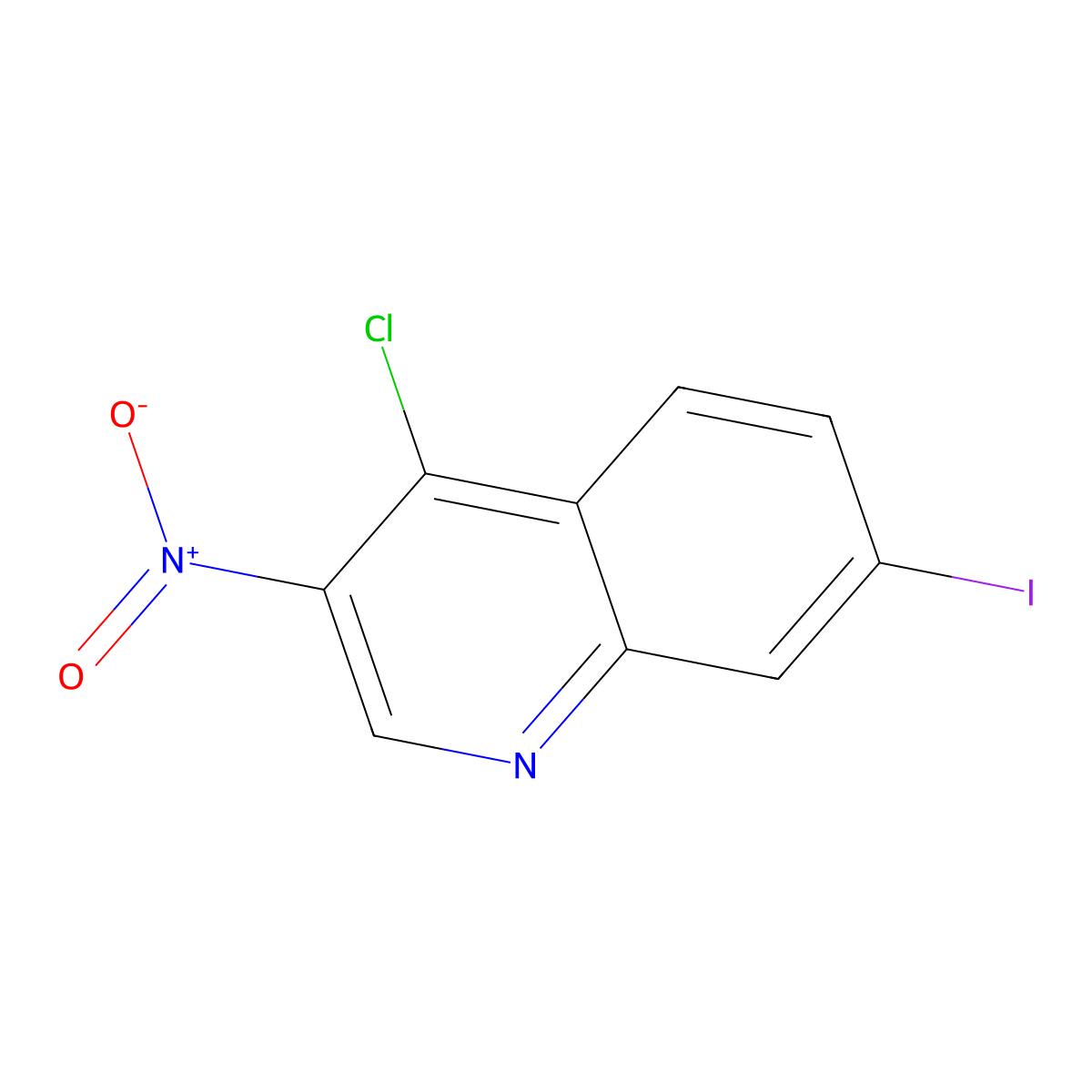 4-Chloro-7-iodo-3-nitroquinoline molecular structure, CAS 2383921-02-4
