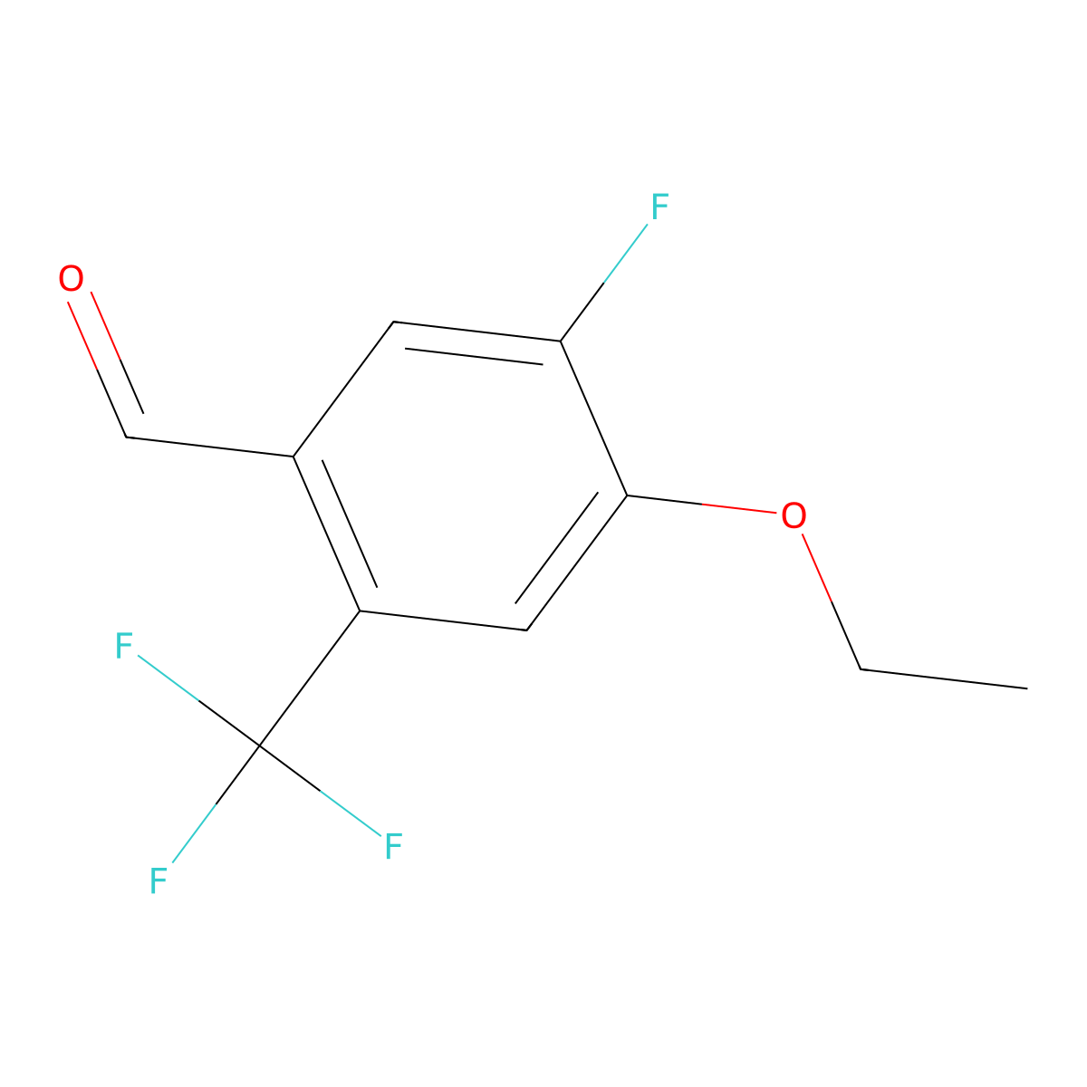4-Ethoxy-5-fluoro-2-(trifluoromethyl)benzaldehyde molecular structure, CAS 2383931-57-3