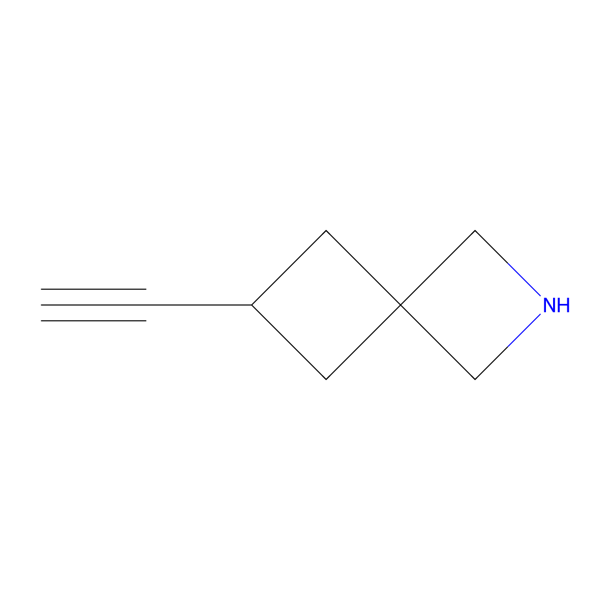 6-Ethynyl-2-azaspiro[3.3]heptane molecular structure, CAS 2383936-47-6