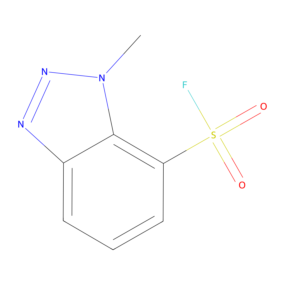 1-methyl-1H-1,2,3-benzotriazole-7-sulfonyl fluoride molecular structure, CAS 2383948-13-6