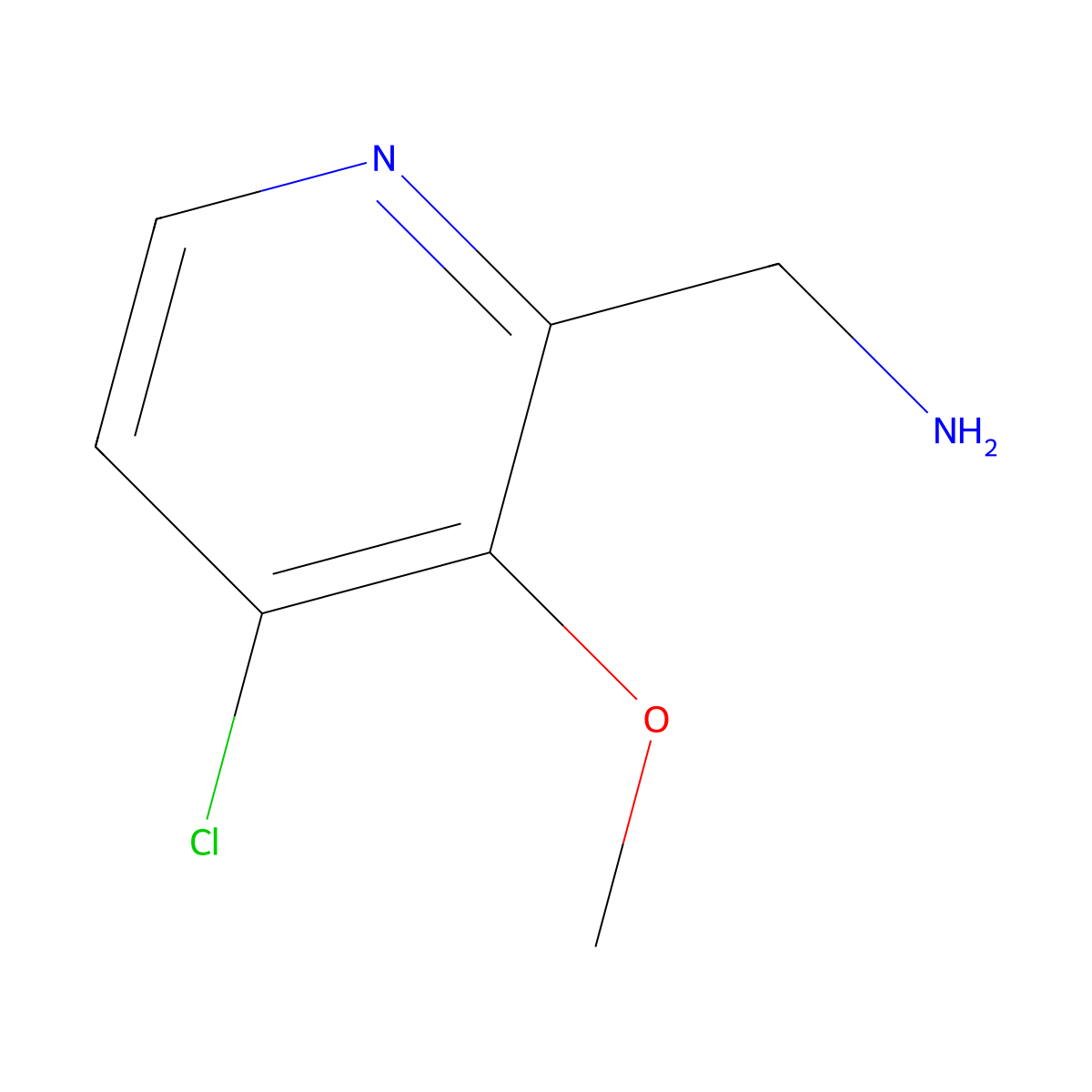 1-(4-Chloro-3-methoxypyridin-2-yl)methanamine molecular structure, CAS 2383951-15-1