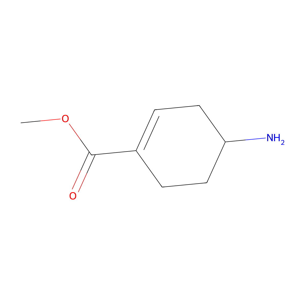 Methyl 4-aminocyclohex-1-ene-1-carboxylate molecular structure, CAS 2383952-64-3