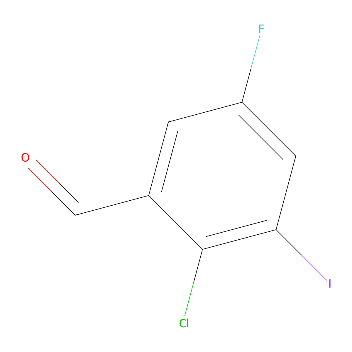 2-Chloro-5-fluoro-3-iodobenZaldehyde molecular structure, CAS 2383961-18-8