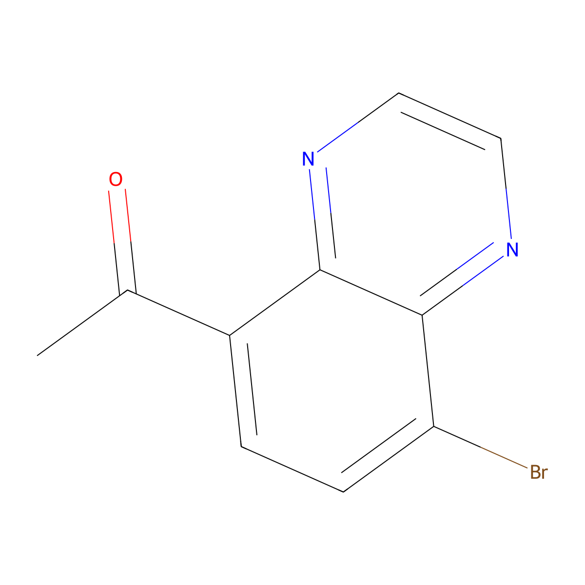 1-(8-Bromoquinoxalin-5-yl)ethan-1-one molecular structure, CAS 2383974-38-5