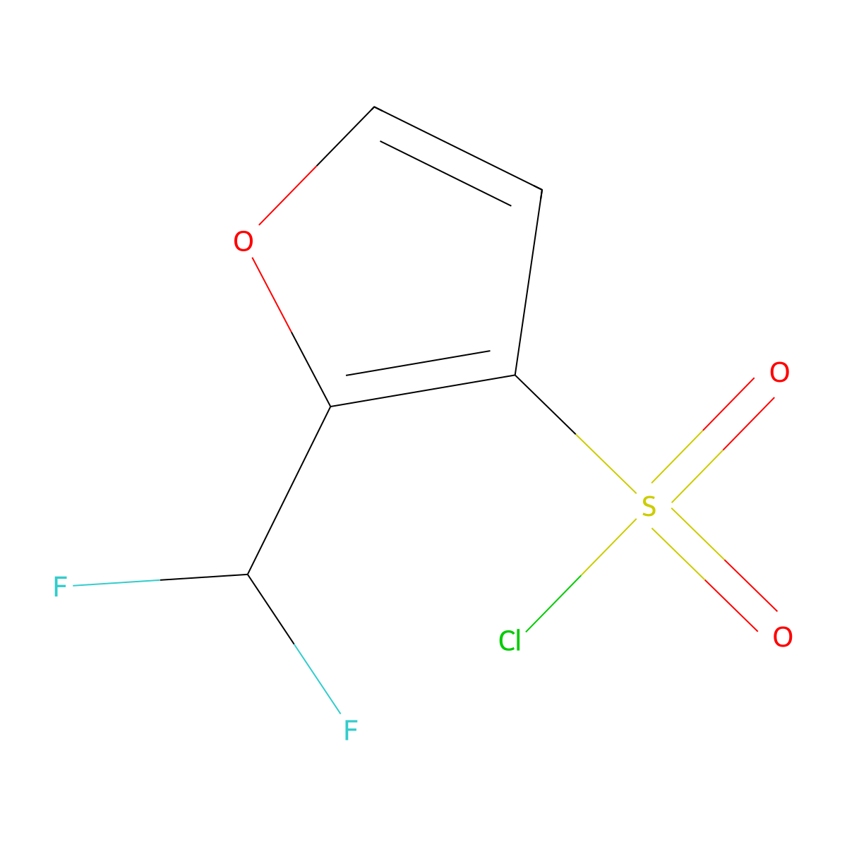 2-(Difluoromethyl)furan-3-sulfonyl chloride molecular structure, CAS 2383979-95-9
