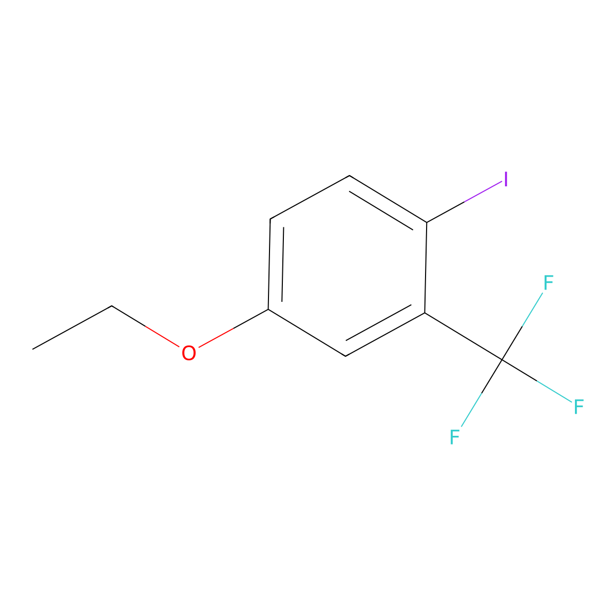4-Ethoxy-1-iodo-2-(trifluoromethyl)benzene molecular structure, CAS 2383986-65-8