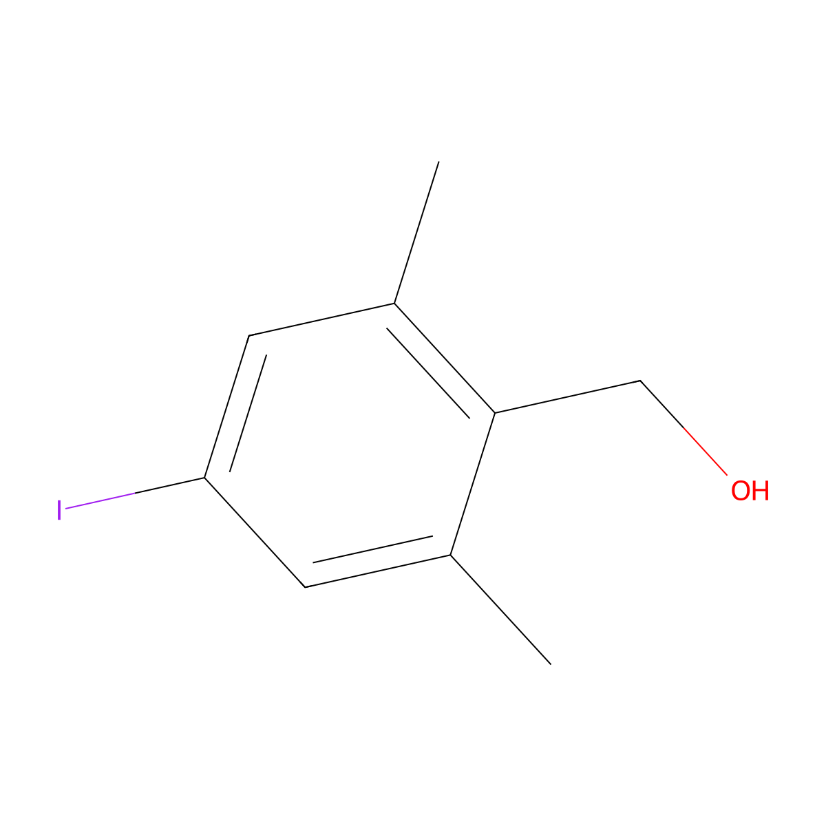 (4-Iodo-2,6-dimethylphenyl)methanol molecular structure, CAS 2383994-56-5