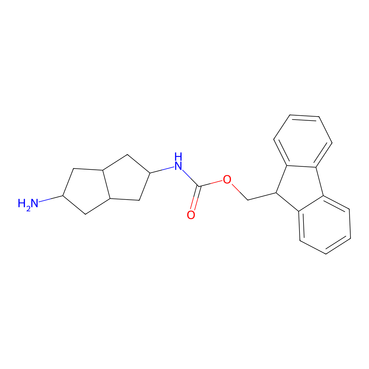(9H-fluoren-9-yl)methyl N-(5-amino-octahydropentalen-2-yl)carbamate molecular structure, CAS 2383998-10-3