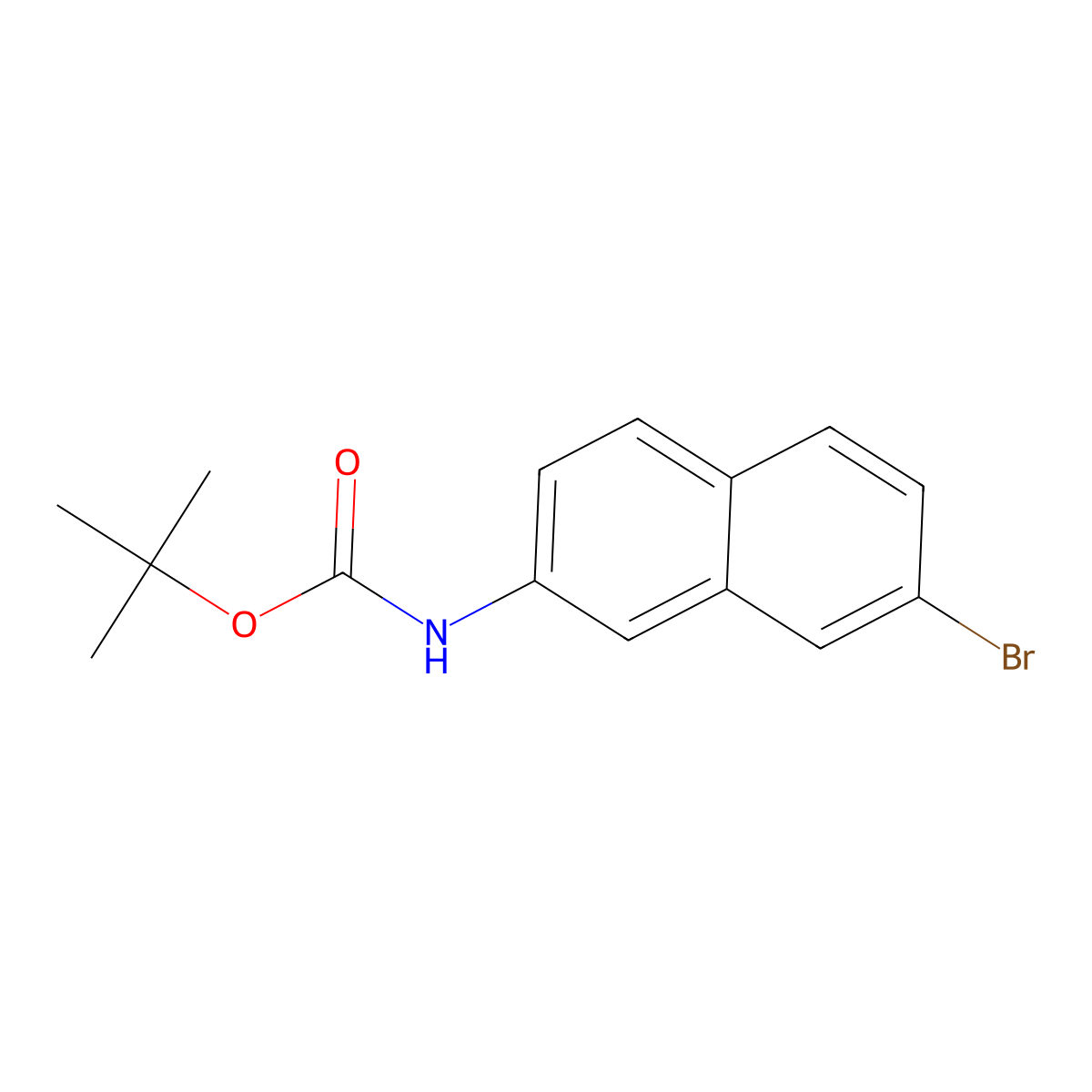 tert-butyl N-(7-bromonaphthalen-2-yl)carbamate molecular structure, CAS 2384000-12-6
