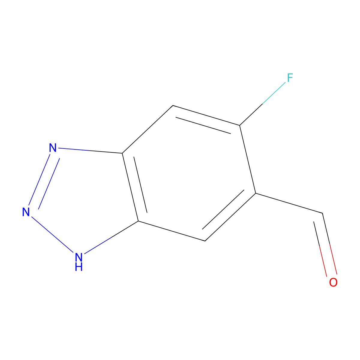 5-Fluoro-1H-benzo[d][1,2,3]triazole-6-carbaldehyde molecular structure, CAS 2384001-23-2