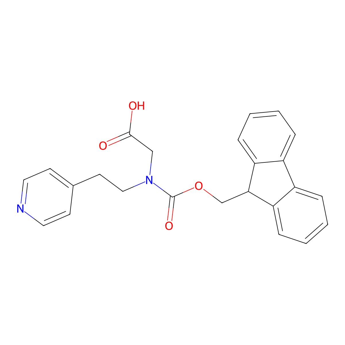 N-Fmoc-[2-(pyridin-4-yl)ethyl]glycine molecular structure, CAS 2384008-69-7