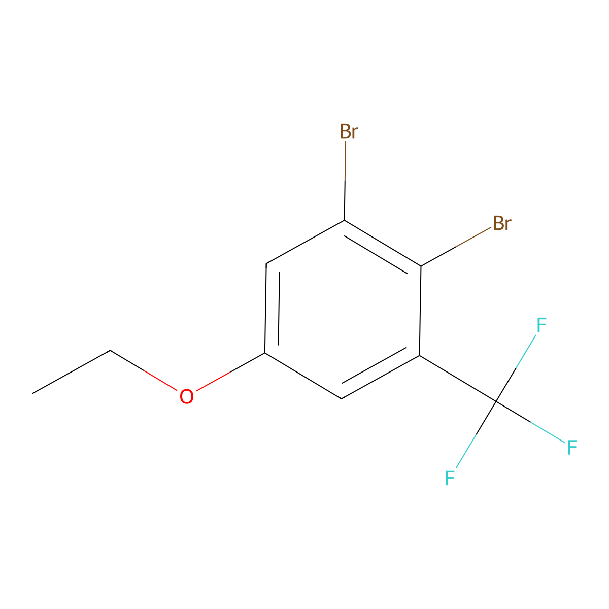 1,2-Dibromo-5-ethoxy-3-(trifluoromethyl)benzene molecular structure, CAS 2384010-19-7