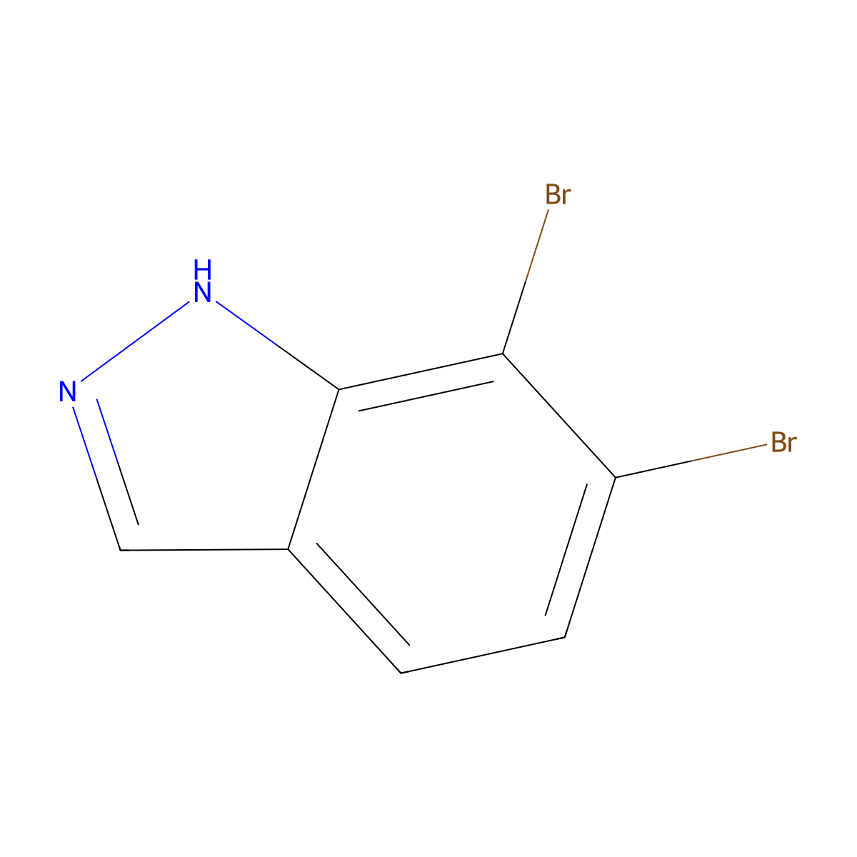 6,7-dibromo-1H-indazole molecular structure, CAS 2384019-22-9