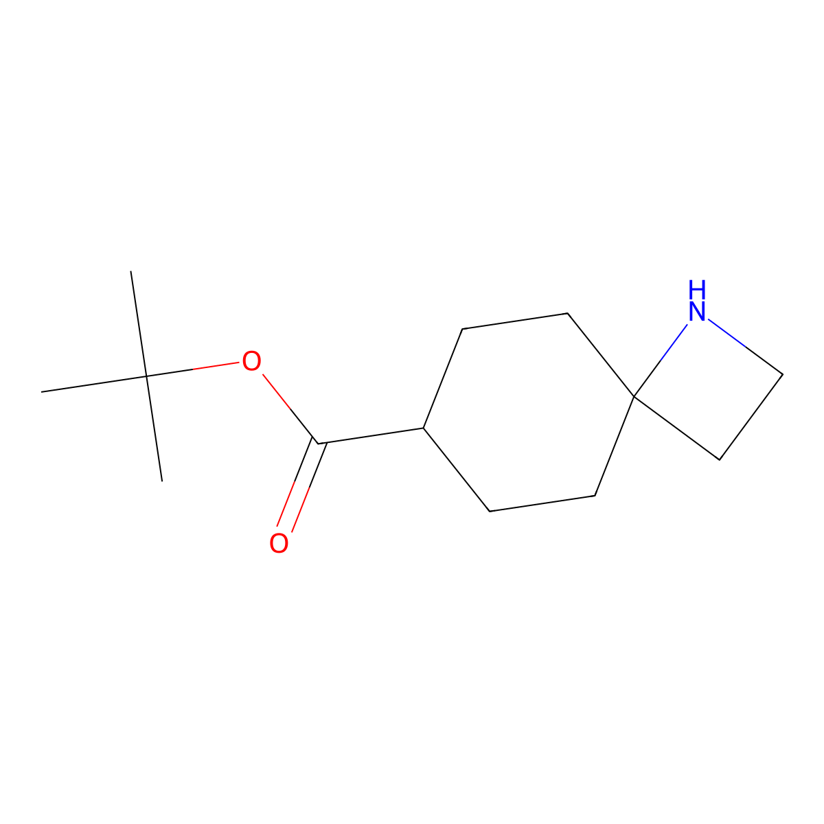 Tert-butyl (4r,7r)-1-azaspiro[3.5]nonane-7-carboxylate molecular structure, CAS 2384024-73-9