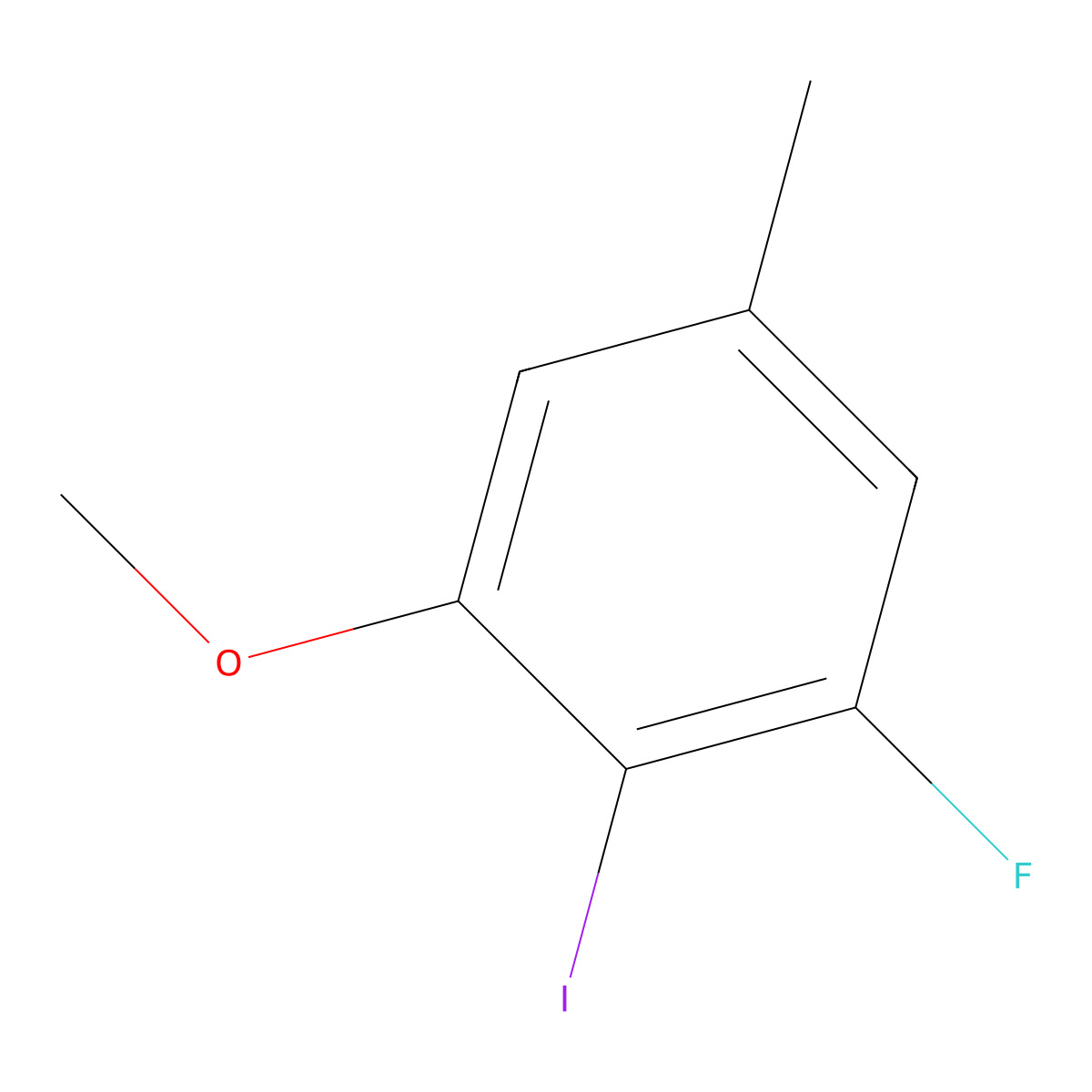 1-Fluoro-2-iodo-3-methoxy-5-methylbenZene molecular structure, CAS 2384026-83-7