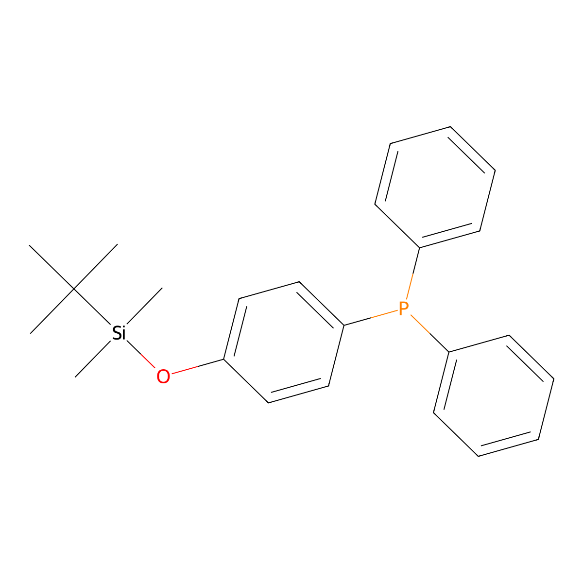 [4-(tert-Butyl-dimethyl-silanyloxy)-phenyl]-diphenyl-phosphane molecular structure, CAS 238403-27-5