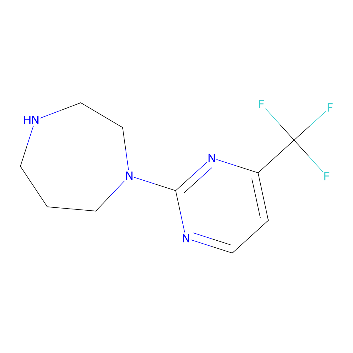 1-[4-(Trifluoromethyl)pyrimidin-2-yl]-1,4-diazepane molecular structure, CAS 238403-48-0