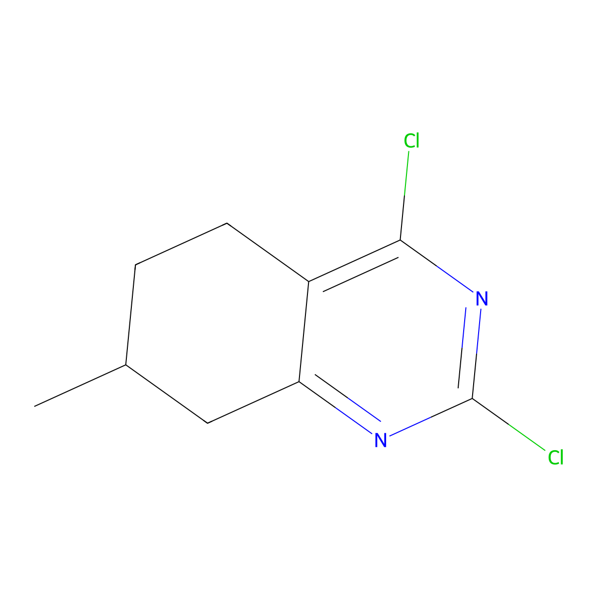 2,4-Dichloro-7-methyl-5,6,7,8-tetrahydroquinazoline molecular structure, CAS 2384037-16-3