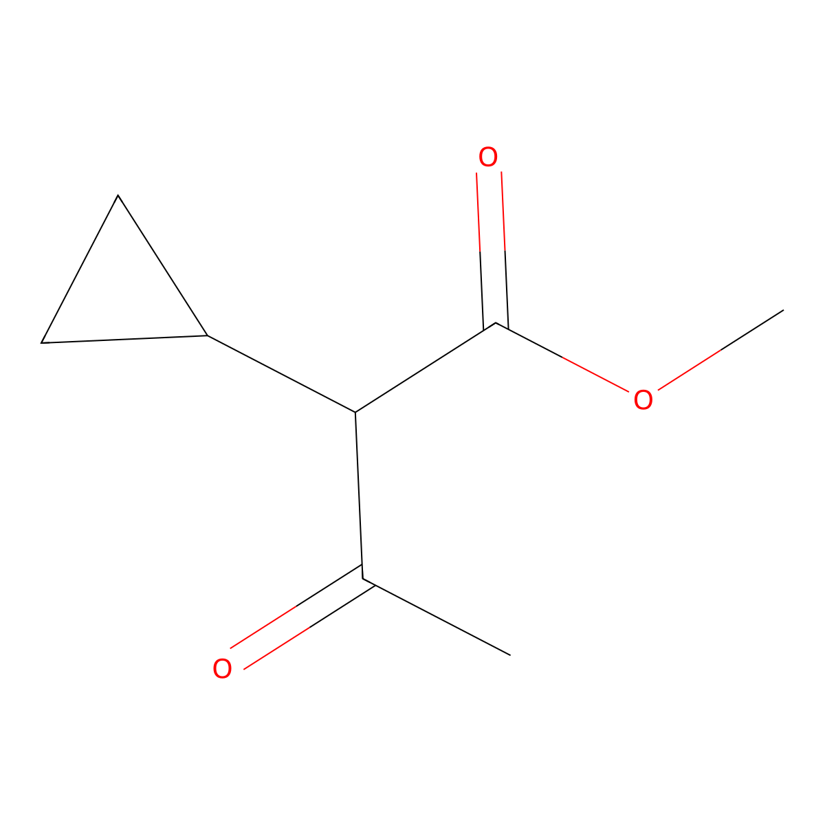 Methyl 2-cyclopropyl-3-oxobutanoate molecular structure, CAS 2384063-99-2