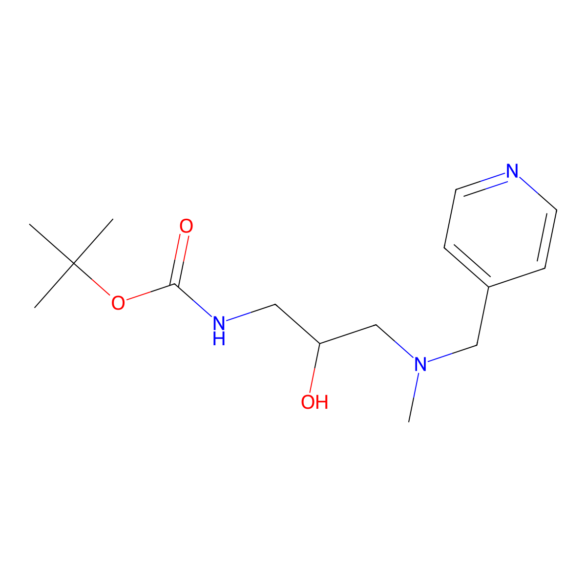 tert-butyl N-(2-hydroxy-3-{methyl[(pyridin-4-yl)methyl]amino}propyl)carbamate molecular structure, CAS 2384069-90-1