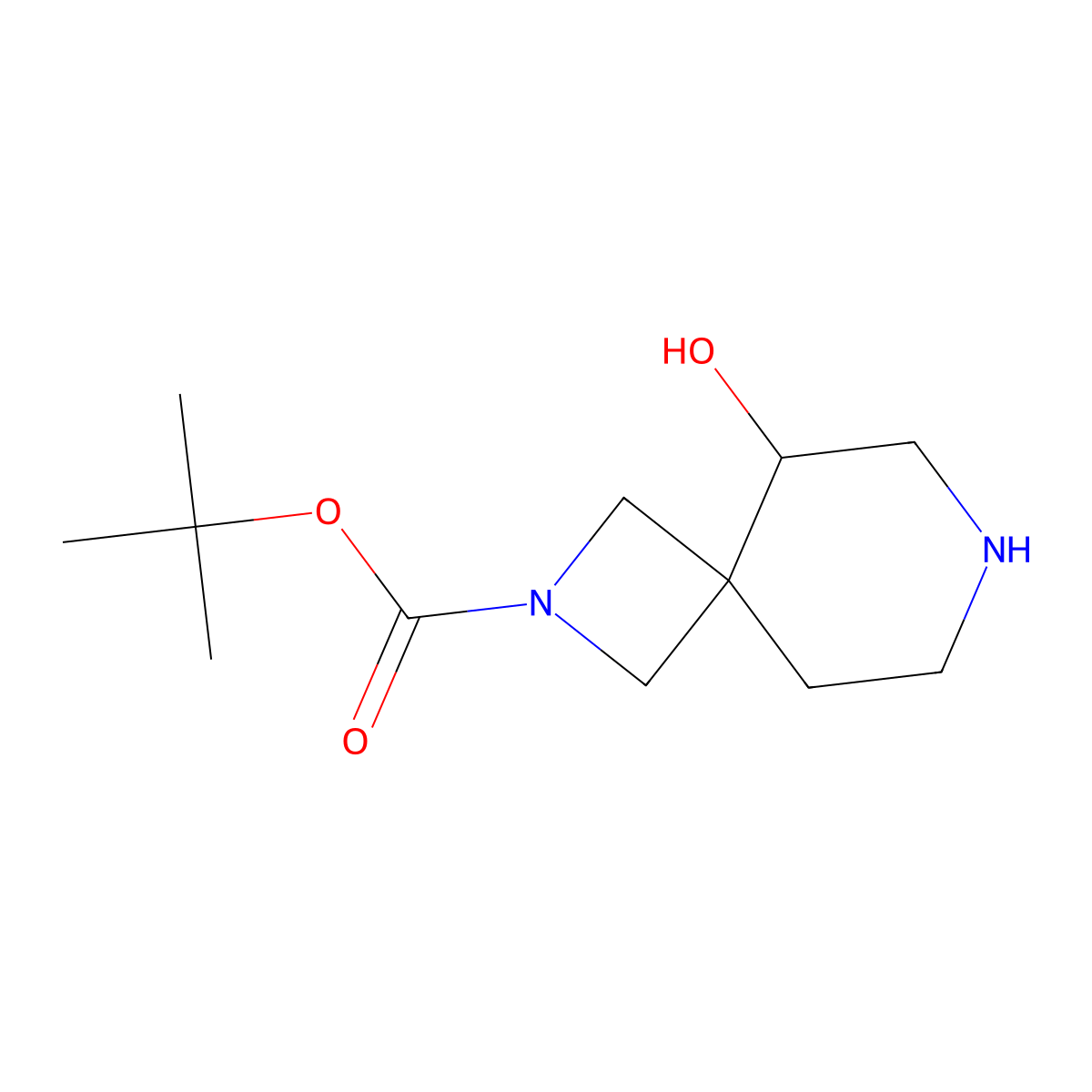 Tert-butyl 5-hydroxy-2,7-diazaspiro[3.5]nonane-2-carboxylate molecular structure, CAS 2384087-20-9