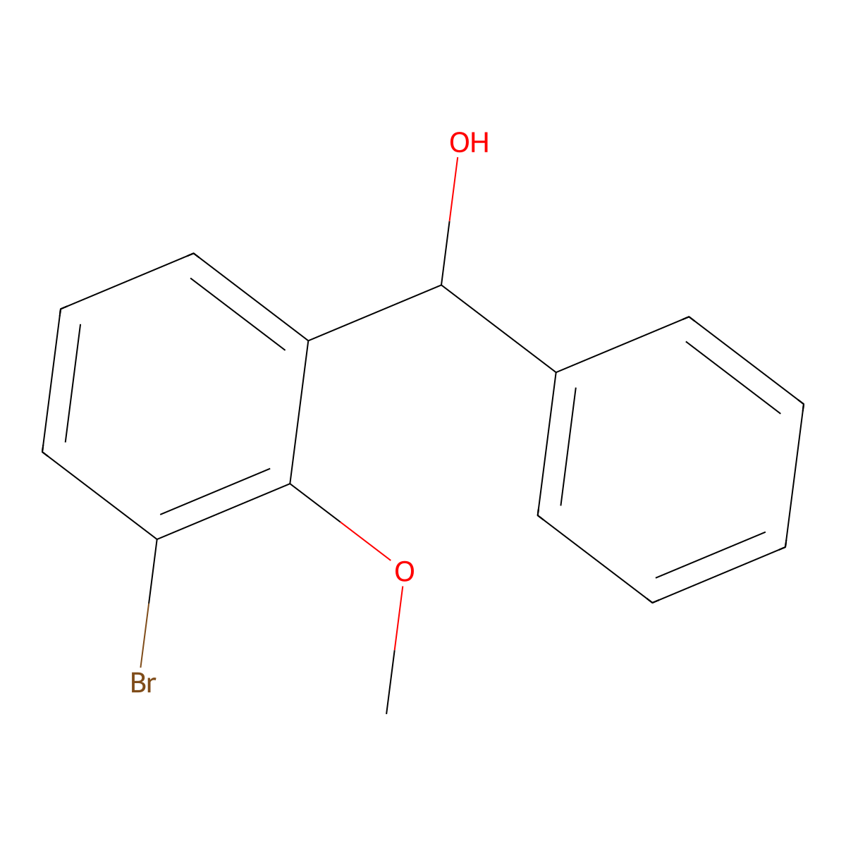 (3-Bromo-2-methoxyphenyl)(phenyl)methanol molecular structure, CAS 2384088-86-0