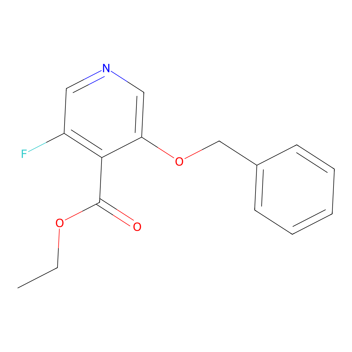 3-Benzyloxy-5-fluoro-isonicotinic acid ethyl ester molecular structure, CAS 2384090-18-8