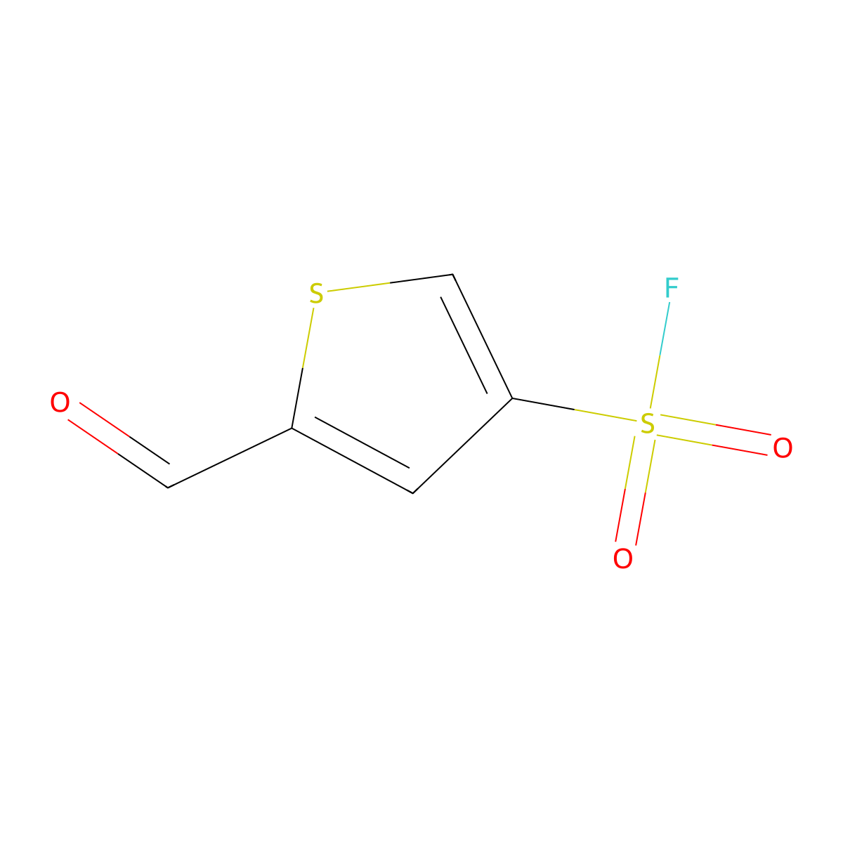 5-Formylthiophene-3-sulfonyl fluoride molecular structure, CAS 2384093-15-4