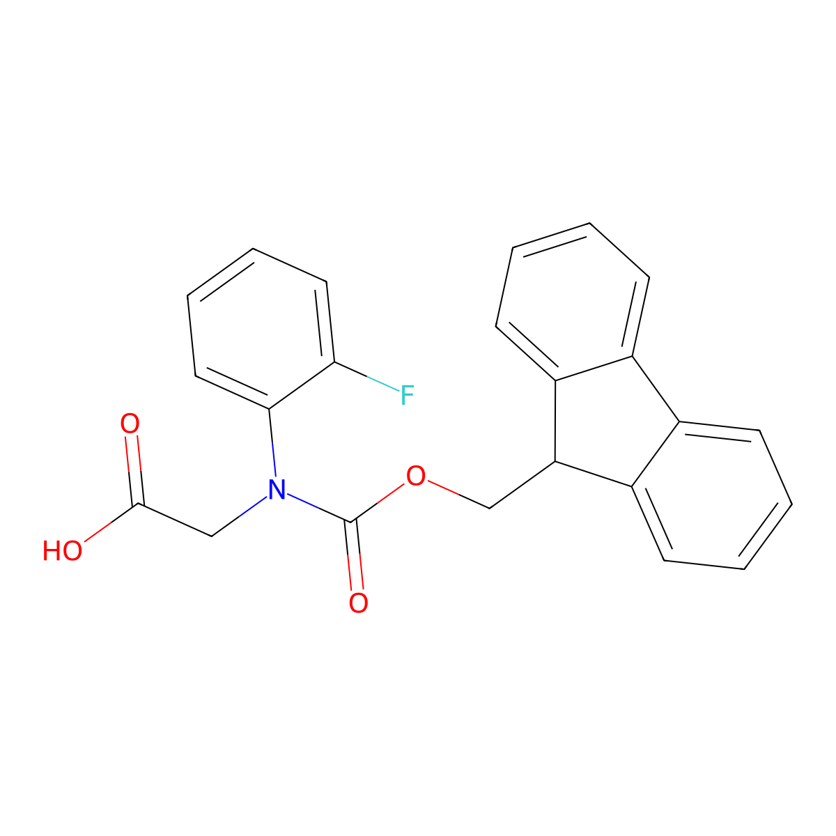 2-({[(9H-fluoren-9-yl)methoxy]carbonyl}(2-fluorophenyl)amino)acetic acid molecular structure, CAS 2384098-16-0