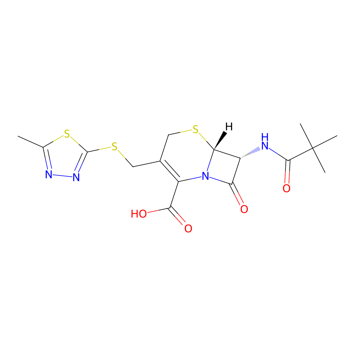 Cefazolin pivaloyl molecular structure, CAS 2384108-14-7