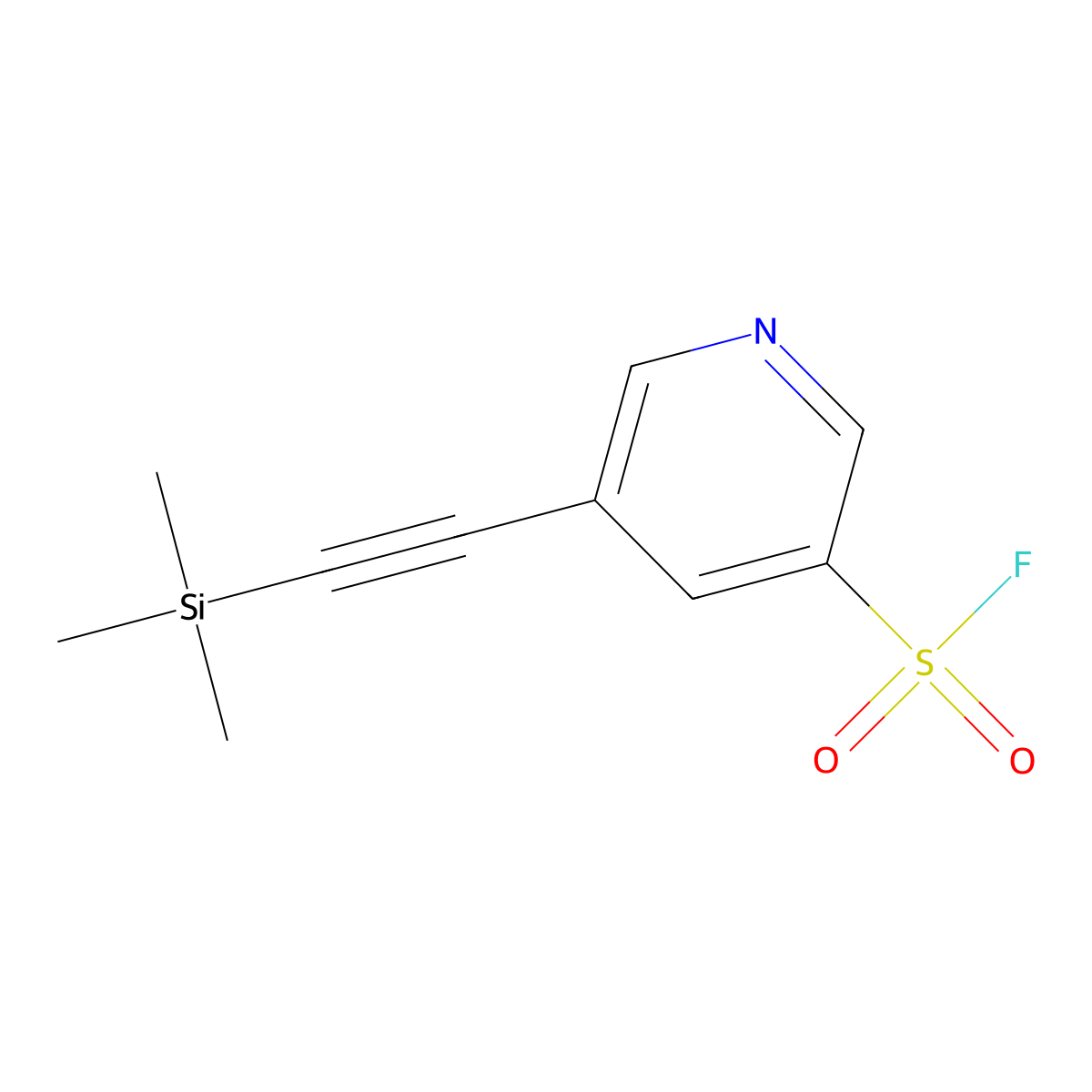 5-(2-Trimethylsilylethynyl)pyridine-3-sulfonyl fluoride molecular structure, CAS 2384119-98-4