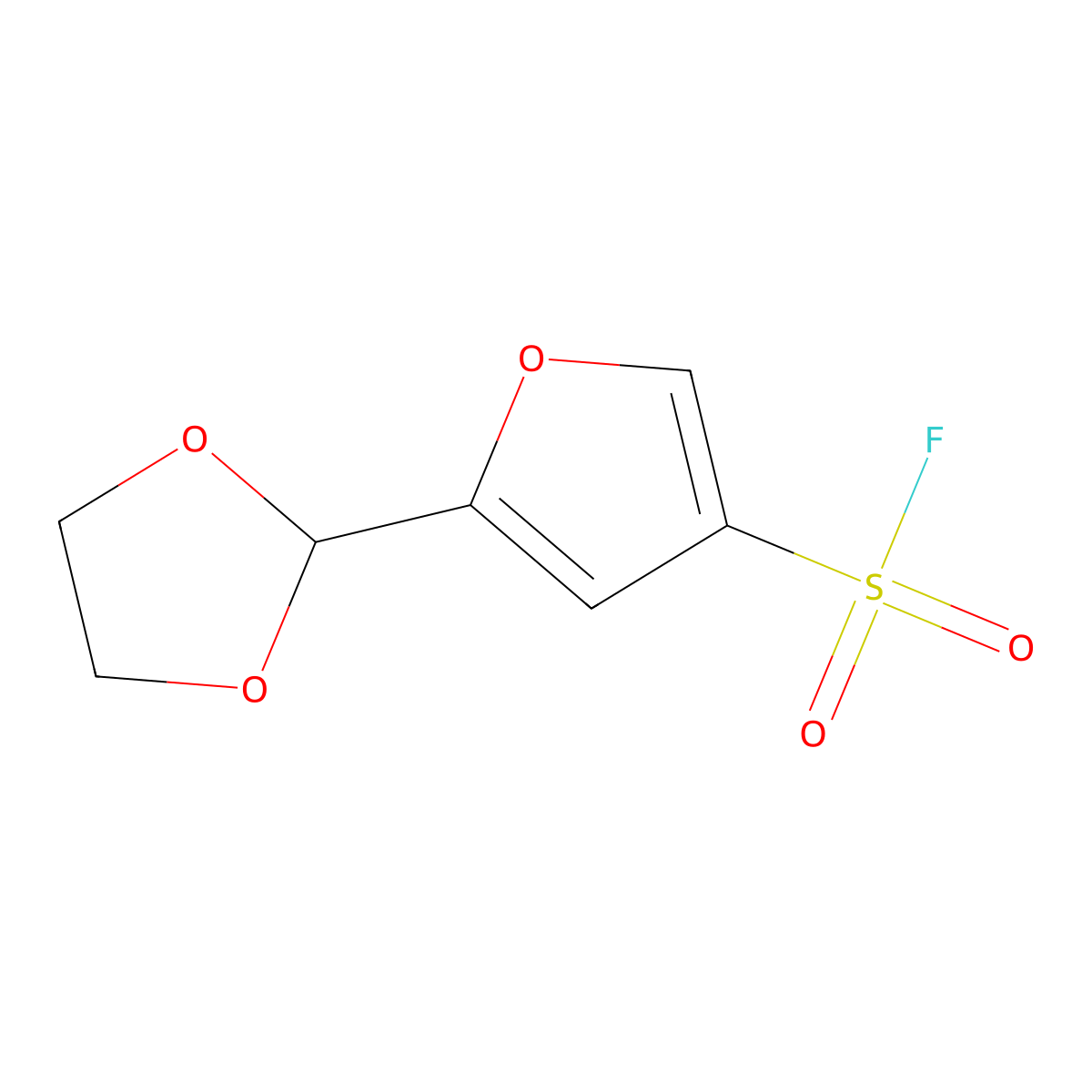 5-(1,3-Dioxolan-2-yl)furan-3-sulfonyl fluoride molecular structure, CAS 2384156-70-9