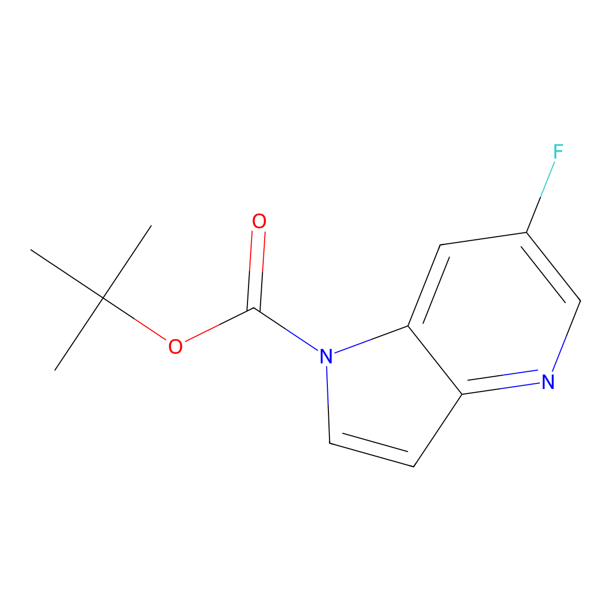 6-Fluoropyrrolo[3,2-b]pyridine-1-carboxylic acid tert-butyl ester molecular structure, CAS 2384176-35-4