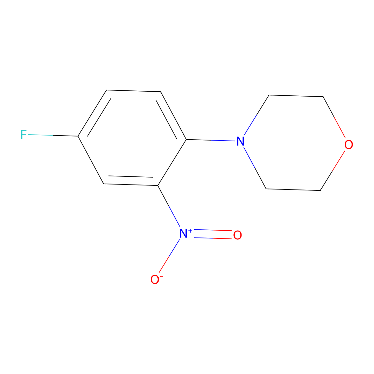 4-(4-Fluoro-2-nitrophenyl)morpholine molecular structure, CAS 238418-75-2