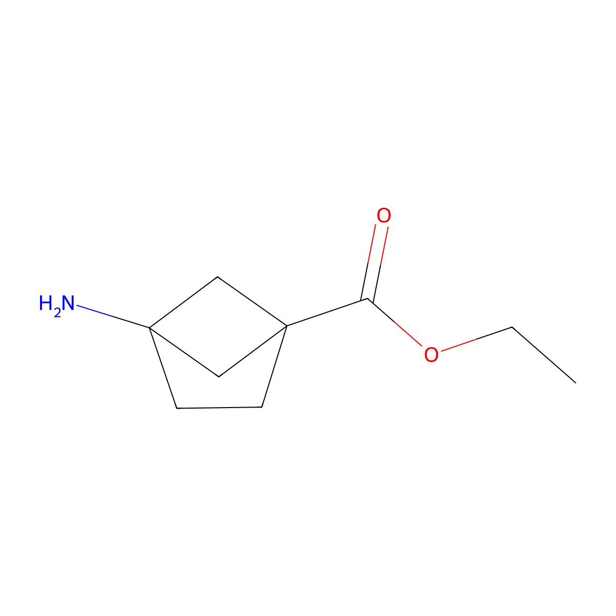 Ethyl 4-aminobicyclo[2.1.1]hexane-1-carboxylate molecular structure, CAS 2384199-53-3