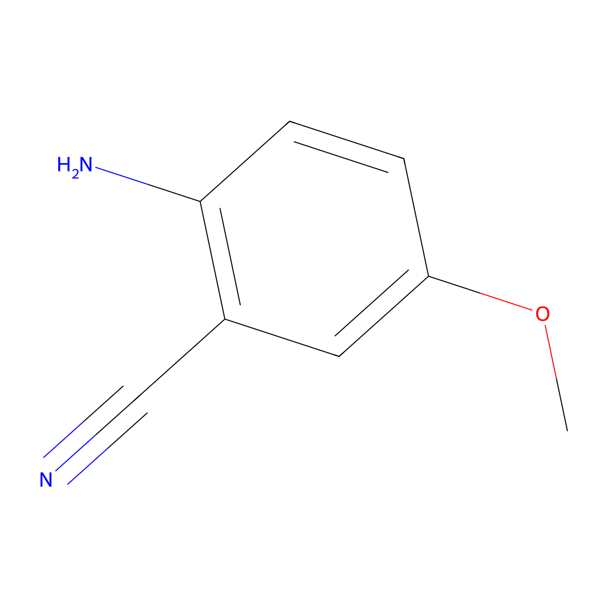 2-Amino-5-methoxybenzonitrile molecular structure, CAS 23842-82-2